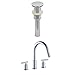 American Imaginations 8-in. CUPC Approved Brass Faucet Set in Chrome Color with Drain