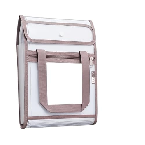 カラーファイルフォルダー A4 垂直拡張ファイルオーガナイザー 13ポケット 大容量 ファイルオーガナイザーバッグ ドキュメントフォルダー 学生用 ビジネス 旅行 財布フォルダー(1032 ピンク)