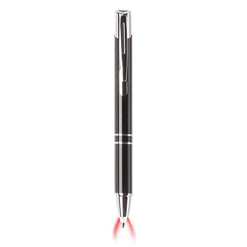 Yacig Stylo à bille lumineux pour écrire dans le noir, lampe de poche à lumière LED, stylo d'infirmière avec pointe lumineuse, lumière rouge