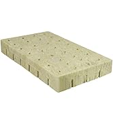 FLOWERPLUS Rockwool Cubes for Hydroponics Growing, 1.5" 28 Plugs Rock Wool Seed Starter Sheet