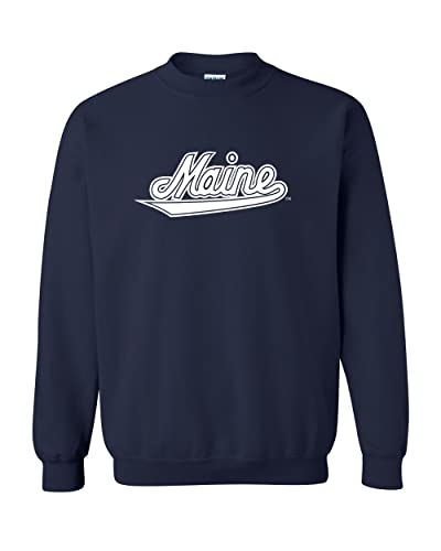 University of Maine Vintage Script Unisex Crewneck Sweatshirt - UMaine Black Bears Apparel
