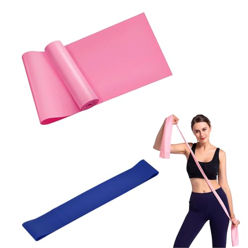 Juego de 2 bandas de resistencia, bandas elásticas de resistencia para entrenamiento de cuerpo entero, bandas de gimnasia, bandas de resistencia, bandas de entrenamiento, bandas elásticas