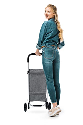 blnbag T2 - Klappbarer Einkaufstrolley Shopping Bag Trolley, Leichter Einkaufsroller stabiles Alu-Gestell, Einkaufstasche mit Rollen, 45L, 96 cm – Bild 4
