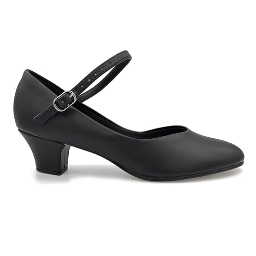 Celine Character Shoes, 1.5" Heel, Leather Sole, Dance Shoes for Women, Ballroom, Salsa, Tango - Celine CH504