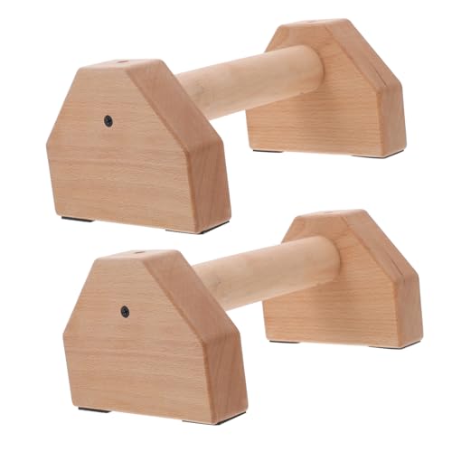 Abaodam Strong Pushup Handles Wooden Stands Pushup Bars Exercise Equipment for Intense Workouts