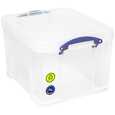 Really Useful Storage Box 35 Litre Clear in Card Ref 35CCB Cover