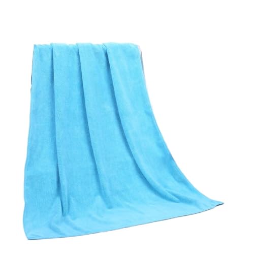 Toalla de 80 x 180 cm súper absorbente y de secado rápido en color azul lago 2