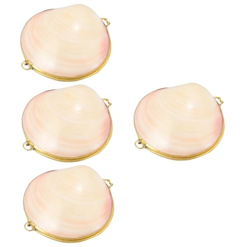 NUOBESTY 4 adet deniz kabuğu takı kutusu, çocuk takısı, midye, mücevher kutusu, yüzük, takı, istiridye tutucu, istiridye kabuğu takı kutusu, kolye, takı, düzenleyici, midye kabuğu