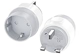 2X Reisestecker UK Adapter England Deutschland Stecker 2Pack, Keasen Reiseadapter UK auf DE Reisestecker Stromadapter Typ G Adapter UK Steckdosenadapter für England GB,Ireland,Hong Kong,Malaysia,India