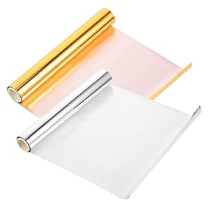 MOLUCKFU Wärmeübertragungsfolie Gold und Silber, 2 Rollen