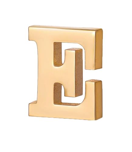 Image of vmcoatdu A-Z Initial Pins 26 Letters Pins 18K Gold Plated and Silver Tone Metal Brooch Breastpin Badge