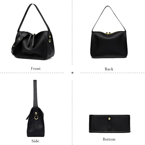 Bolso de mano para mujer de cuero PU Corios gris miniatura 6
