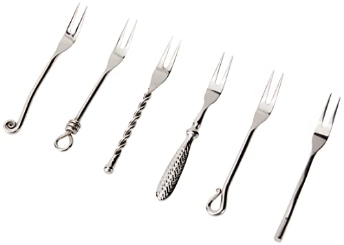 Jean Dubost Créations Mixes Forges 96003 Cocktailgabeln, Schwarz, 6 Stück