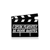 HLWAN 1 Pieza de broches esmaltados de Tablero de película Negro, broches creativos de claqueta, Insignias de Cine de Dibujos Animados, Mochila, Camisas, joyería de Solapa-Negro