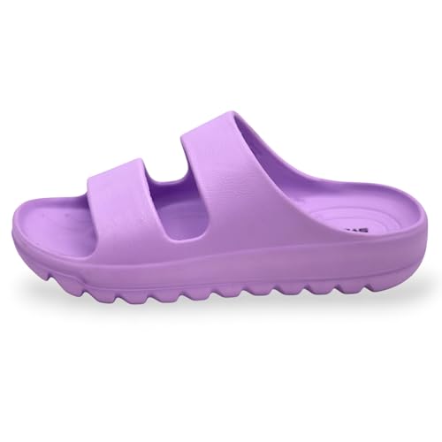 Image of SVAAR Soft EVA Double Strap Slippers for Men | Stylish Anti-Skid Slides with Arch Support & Bouncy Sole | Lightweight Indoor Outdoor Comfort
