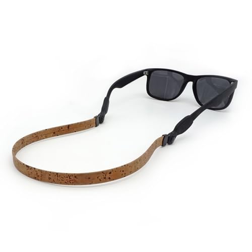 Image of SLINGERZ Stitched Cork Sunglass Strap - Durable Eyewear Retainer for Men & Women (3 /8 inch)