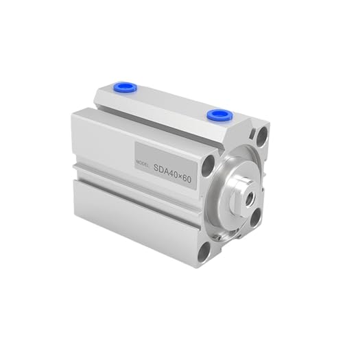 Luftzylinder SDA Pneumatischer Kompaktzylinder 12mm Bohrung bis 5 10 15 20 25 30 35 40 45 50mm Hub 1Stk(Stroke 60mm)