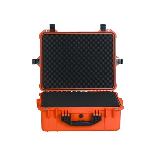 Image of MEIJIA All Weather IP67 Waterproof Hard Camera Case,Hard Protective Case,Hard Case with Customizable Foam,Fit Use of Drones,Camera,Equipments,Pistols(Orange,20.62 x16.85x8.11inches)