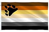 Bear Pride Flag 3x5Ft,LGBT International Bear Brotherhood Flag Banner|Fade-Resistant Dye Used for Vivid Colorswith Brass Grommets-100% Super Polyester Material -Complete Set Pride Banner