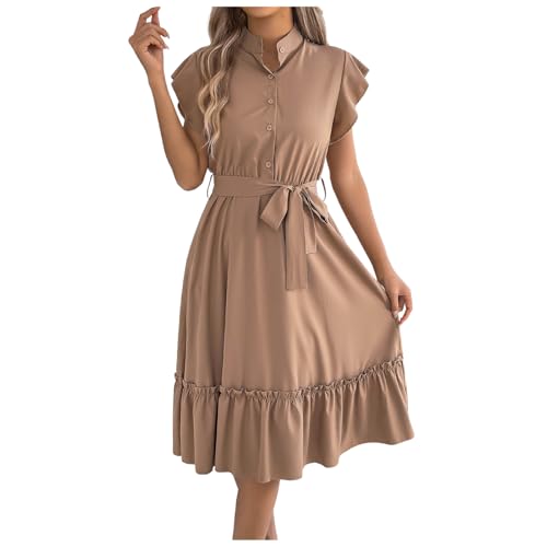 Robe été femme courte trapèze fluide anti-plis pour voyager léger