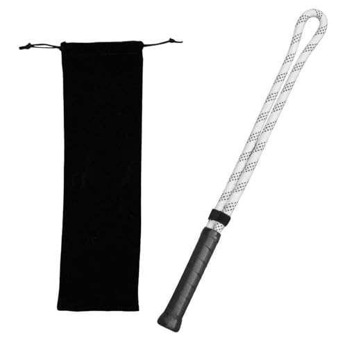 Menolana Tennis Swing Rope Warm up Exercise for Beginners Lightweight Rhythm Tennis Serve Training Aid with Storage Bag for Corridor, White