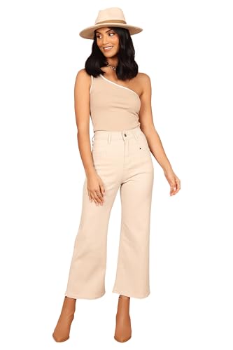 Petal & Pup Women's Georgette High Waisted Straight Leg Pants