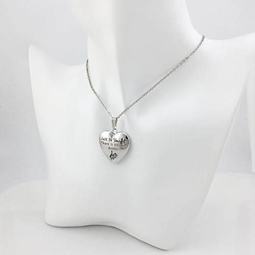 Image of Love Heart Locket Necklace That Holds Pictures Stitch-Shape Necklace Stuff Gifts Ohana Photo Lockets Necklace