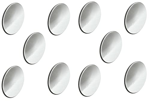 cyclingcolors 10x Cache vis chromé adhésif Autocollant argenté 16mm Bouchon Trou Meuble Table Chaise Cuisine Salle de Bain Toilette
