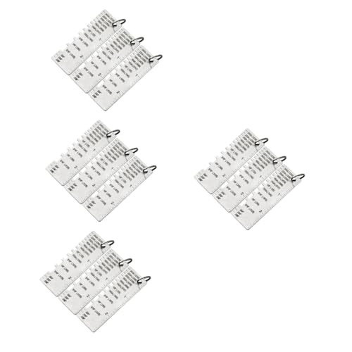 Calibrador de espesor metálico 12 piezas acero inoxidable miniatura 1