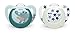 NUK Star Night & Day - Ciuccio per bambini, 6-18 mesi, con ciucci fosforescenti, silicone senza BPA, coccodrillo verde