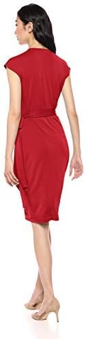 Lark & Ro Women's Classic Cap Sleeve Wrap Dress