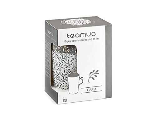 Cha Cult teemando® Teamug Caria Porzellan-Kräuterteetasse, 3-teilig 2-fach sortiert, mit Edelstahlsieb 0,4 l