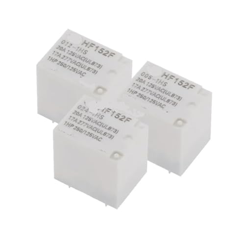Relé HF152F-005 de 17A para alta resistencia térmica y conmutación segura de 4 pines