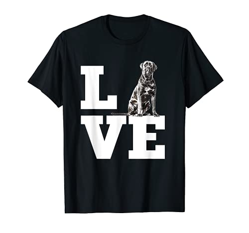 Love Cane Corso Dogs Italian Mastiff T-Shirt, Black