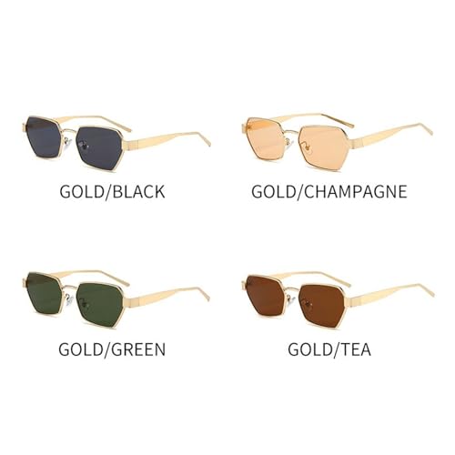 helena Fashion Vintage Square Sunglasses Women Men Retro Metal Frames Polygon Female Male Popular punk Eyewear4