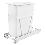 Rev-A-Shelf Waste BIN, 30 QT SNGL, White, 100LB F/E