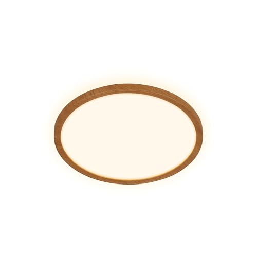 - Plafoniera LED a luce indiretta piatta luce bianco calda plafoniera led soffitto lampada LED LED da soggiorno 29x3 cm struttura in legno