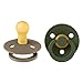 BIBS Baby Pacifier | BPA-Free Natural Rubber | Made in Denmark | Hunter Green/Dark Oak 2-Pack (0-6 Months)