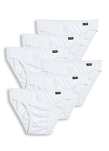 Jockey Men's Underwear Men's Elance Bikini - 6 Pack, White, m