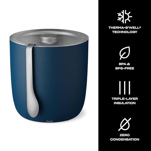 S'well Ice Bucket with Tongs, 68 oz, Azurite