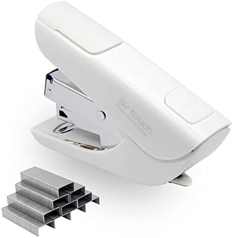 Stapler Effortless for Desktop ,Portable Small Stapler Size,20 Sheet Capacity Includes 1000 Staples Light Weight Desktop Stapler for Office, School and Home, Built-in Staple Remover