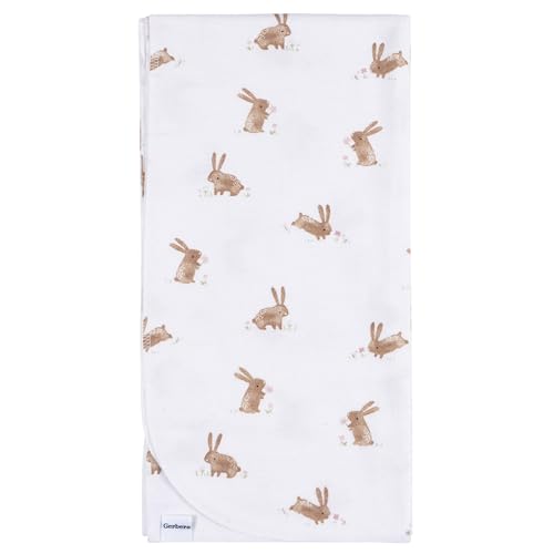 Image of Gerber Unisex Baby 100% Cotton Flannel Receiving Blankets 30x30 Inches (Pack of 16), Retro Floral, One Size