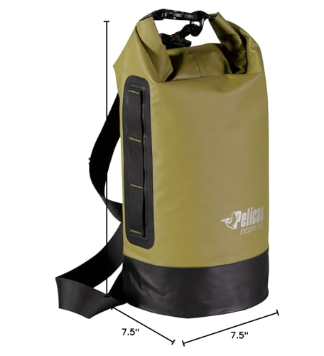Pelican ExoDry 30L Large Drybag - Waterproof - Backpack-Type Shoulder Straps - Thick & Lightweight - Roll Top Compression - Keeps Gear Dry for Kayaking, Rafting and Fishing - Black - Image 8