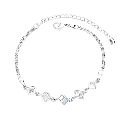 Jmwedia amazon+warehouse+return+pallets 1pc Elegant 925 Sterling Silver Bracelet For Women clearance+jewelry+for+women+clearance+sales Simple Dainty Adjustable Bangle Bracelets prime+day+deals