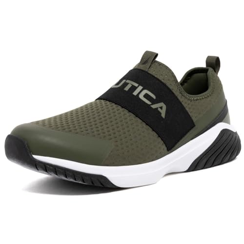 Image of Nautica Men's Slip-On Sneakers - Casual Fashion Shoes for Walking, in Medium & Wide Widths