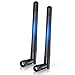 Bingfu Dual Band WiFi Antenna 3dBi SMA Male Antenna(2-Pack) for Wireless Vedio Security IP Camera Recorder Surveillance Recorder Truck Trailer Rear View Backup Camera Reversing Monitor