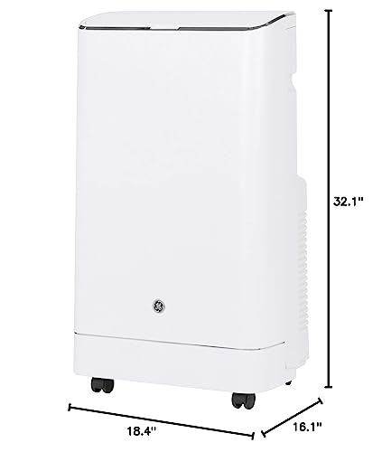 Ge 14,000 Btu Portable Air Conditioner For Medium Rooms Up To 550 Sq Ft. (9,850 Btu Sacc), 3-In-1 With Dehumidify, Fan, And Auto Evaporation, Included Window Installation Kit #TOP5