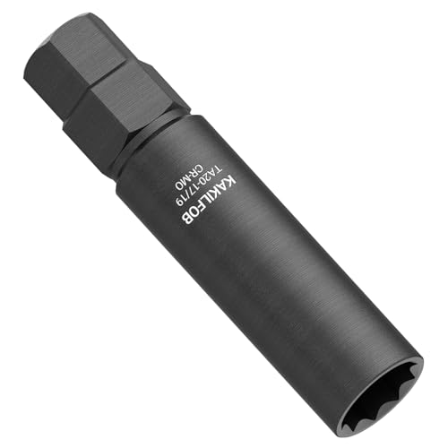 Image of 10 Spline Lug Nut Socket, Replacement for TA20-17 /19, Compatible with Bimecc 10 Spline Lug Key, for Removing 10 Point Lug Nut Key for Truck Large SUV with 13 /16 and 7 /8 Hex Drive, CR-MO