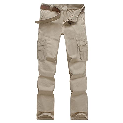 Men's Camo Cargo Stretch Pant Relaxed Fit Multi-Pocket Outdoor Vintage Straight Camouflage Cargo Cotton Pants