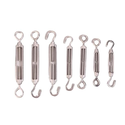 Turnbuckle Gancho 1Pc Tipo M6 Acero Inoxidable 304 miniatura 3